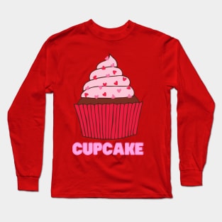 Cute Pink Cupcake Long Sleeve T-Shirt